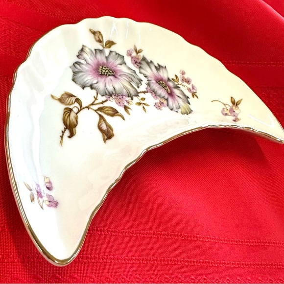 Antique Crescent Moon Side Dish / Salad Dish / Catch All Dish - Picture 3 of 5